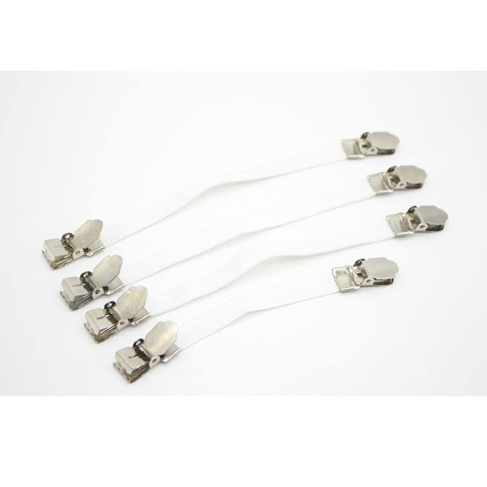 

4pcs Metal Bed Sheet Fasteners Mattress Strong Clip Grippers Elastic Holder белый