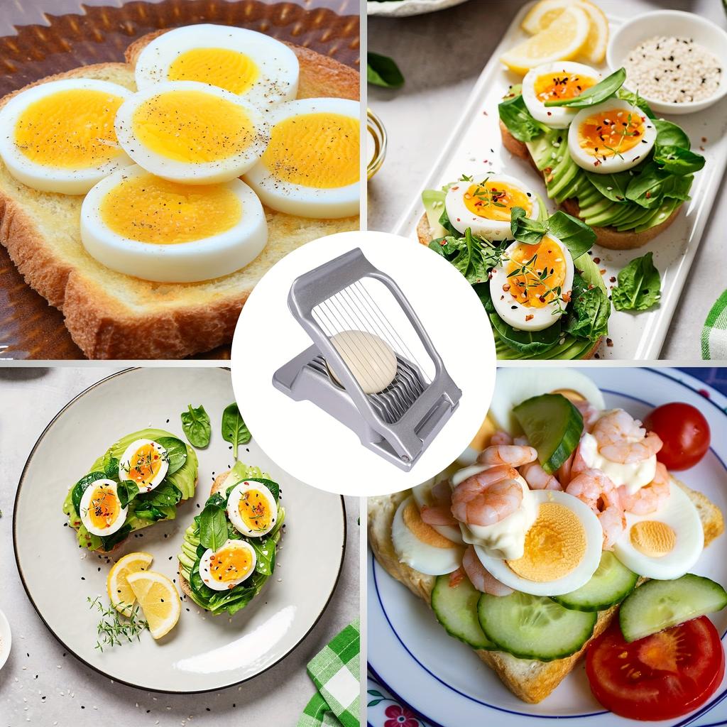 Aluminum Egg Slicer Multi-Functional Kitchen Tool for Hard Boiled Soft Eggs