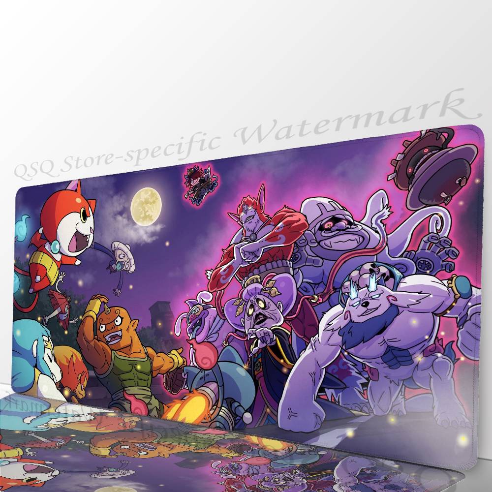 Anime Y-Yo-kai Watch Mousepad Non-slip Suitable For Office Computers Laptops E-sports Game Desk Mats XXL Keyboard