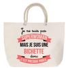 Beach Bag - PLANETEE - Superwoman Couple Doe - Rope Handle - Large Size - Cotton, Printed In France