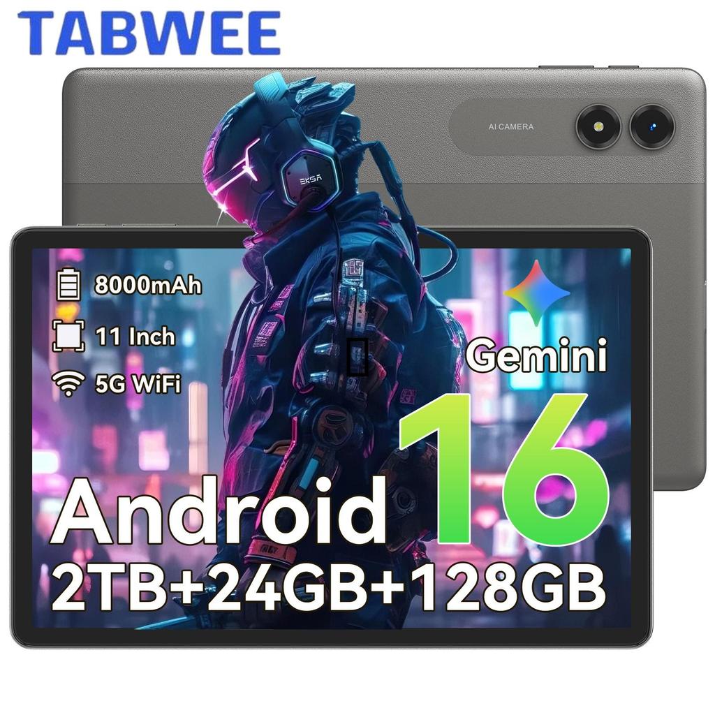 TABWEE T50 Android 16 Tablet 11 Zoll - 24GB RAM+128GB ROM (2TB TF