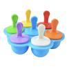 7-Cavity Silicone Ice Cream Mold Popsicle Maker with Handles Drip Tray DIY Food Grade Reusable Ice Pop Mold for Homemade Ice Cream, Juice, Smoothies