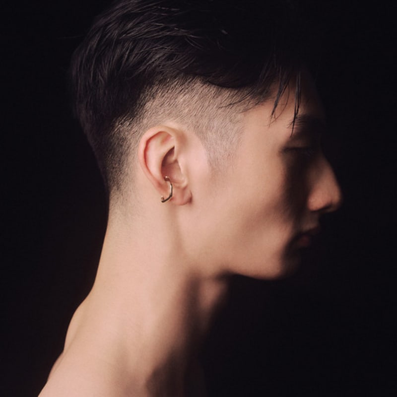 Hustad 236 Leaf Earcuff _ 925 Silver Earcuff