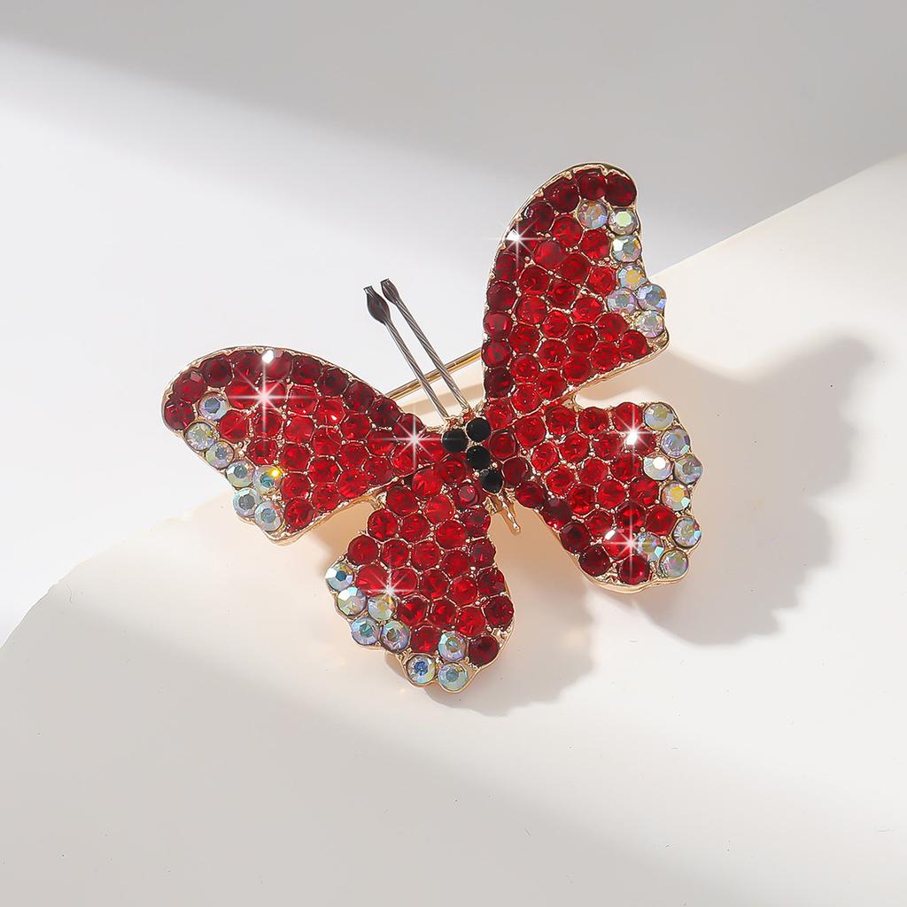 Full Diamond Butterfly Brooch Women'S Luxury Atmospheric Pin Jacket Cardigan Suit High-End Women'S Fashion Corsage