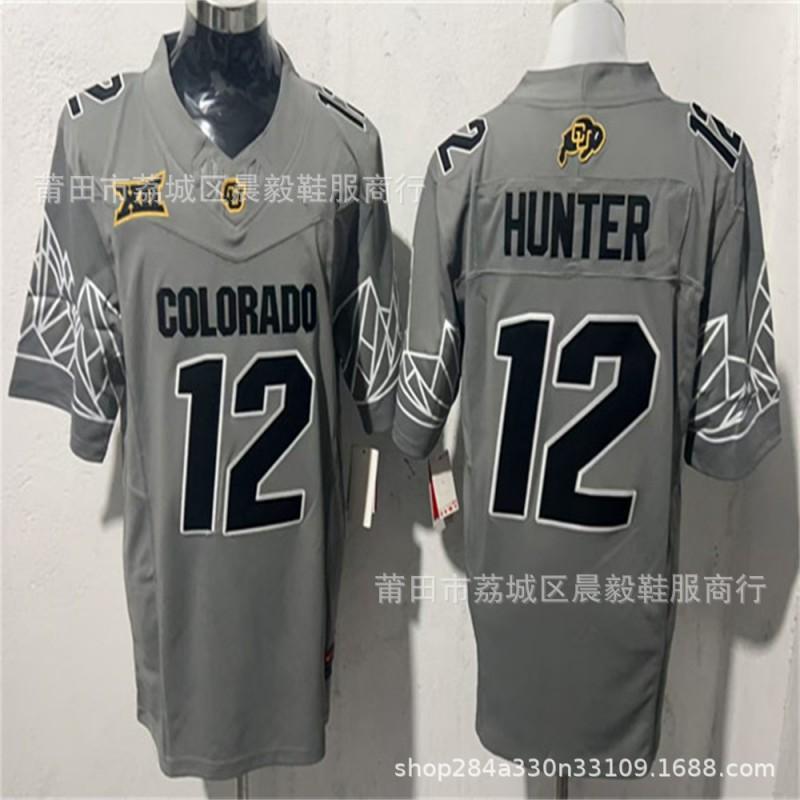 Mens Colorado Buffaloes Football Jersey Training Uniform Cotton Blend Embroidered Team Sports Rugby Apparel