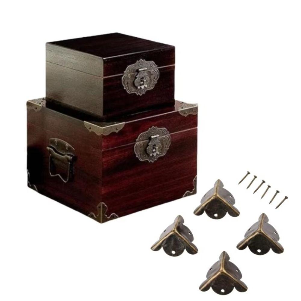 10pcs Rustproof Metal Edge Guard Covers Bronze Color Corner Guards Furniture Supplies