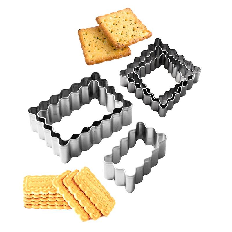 3Pcs Mini Cookie Cutter Set Stainless Steel Sugar Biscuit Veggie Cutters Diy Cookie Fondant Cake Pastry Dough Mold Baking Tool