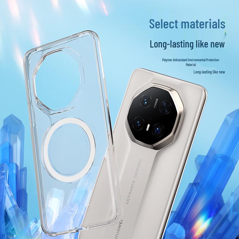 Magnetyczne przezroczyste etui na telefon Huawei Mate 70 RS