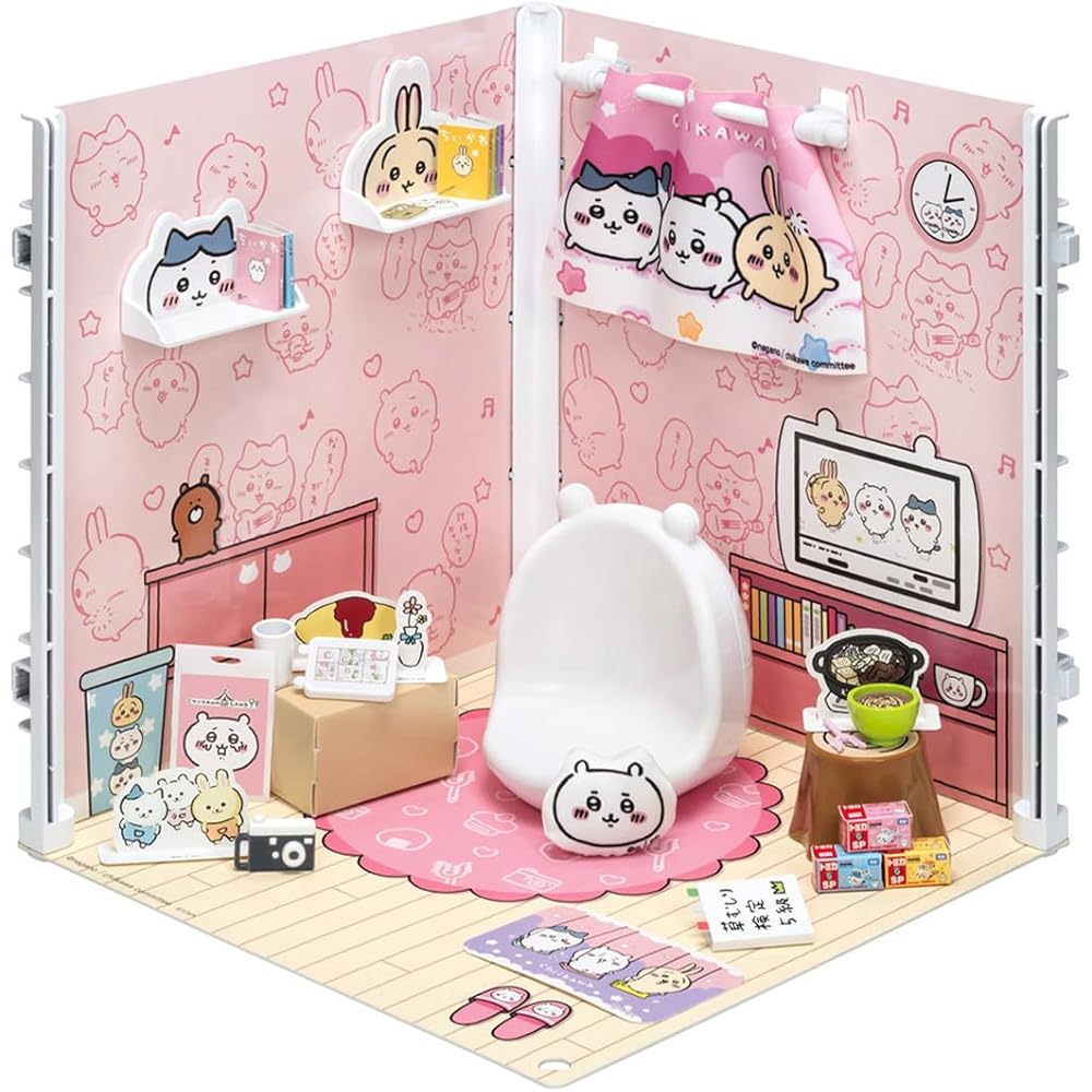 Takara Tomy Licca-chan Chii-Kawa 2-Way Room Playset Dress-Up Toy for Ages 3 and Up