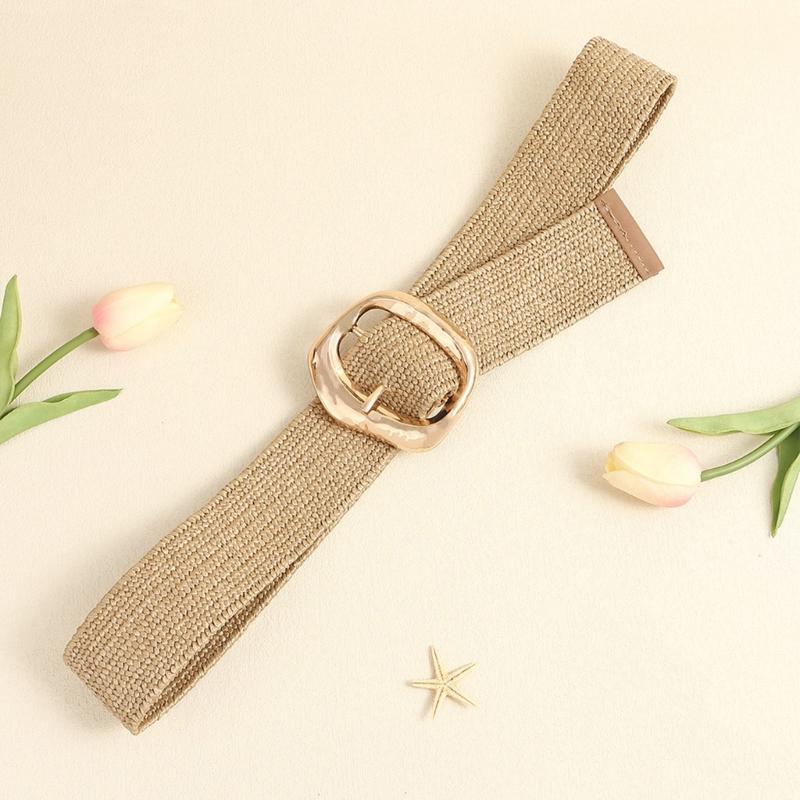 Woven Linen Women Waist Belt Fashion Waist Accessory for Skirts Dresses Bohemian Styles Waist Decoration for Festival