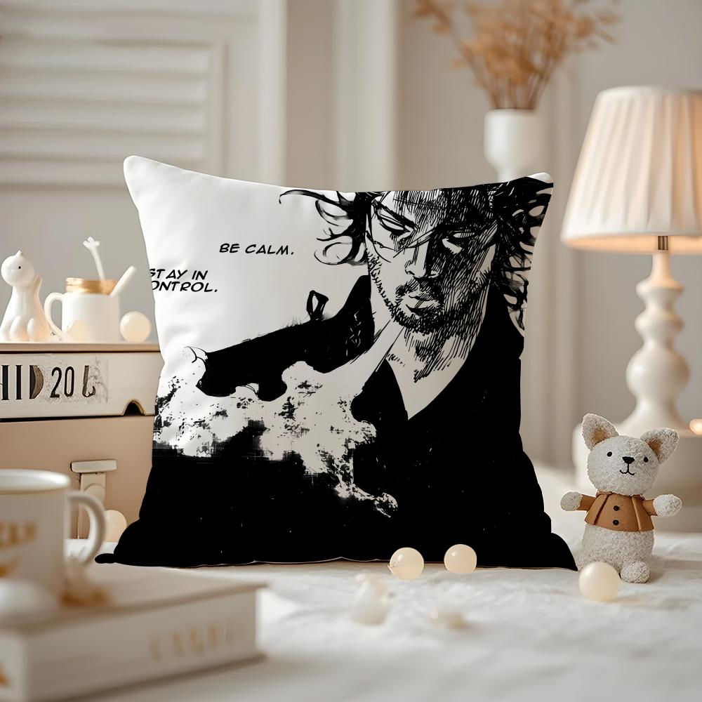 Vagabond-S Anime Kissenbezug Musterbedruckt Kissenhülle Für Wohnzimmer Sofakissenbezug & Schlafzimmer Dekoration