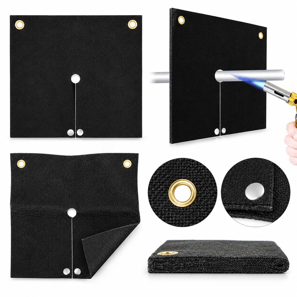 0Flame Resistant Up To 3000℉ Fireproof Welding Blanket Heat Shield Mat  For Brazing Soldering