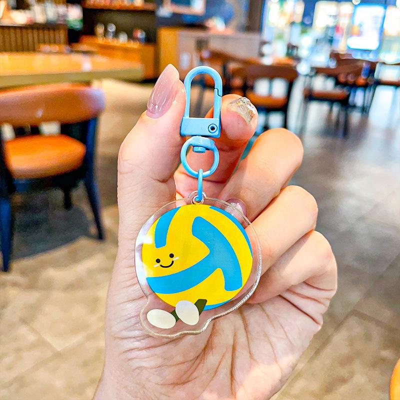 

Acrylic Table Tennis Racket Football Field Keychain Double Sided Mini 3D Sports Keyring Bag Pendant Car Key Chains Souvenir Gift