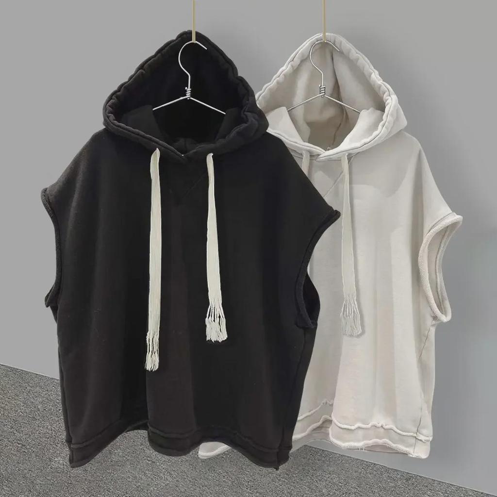 Men's Trendy Solid Color Sleeveless Hooded T-Shirt - Summer Casual Vest