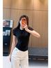 Elegant Embroidered Women's Slim Waist Short-Sleeve T-Shirt