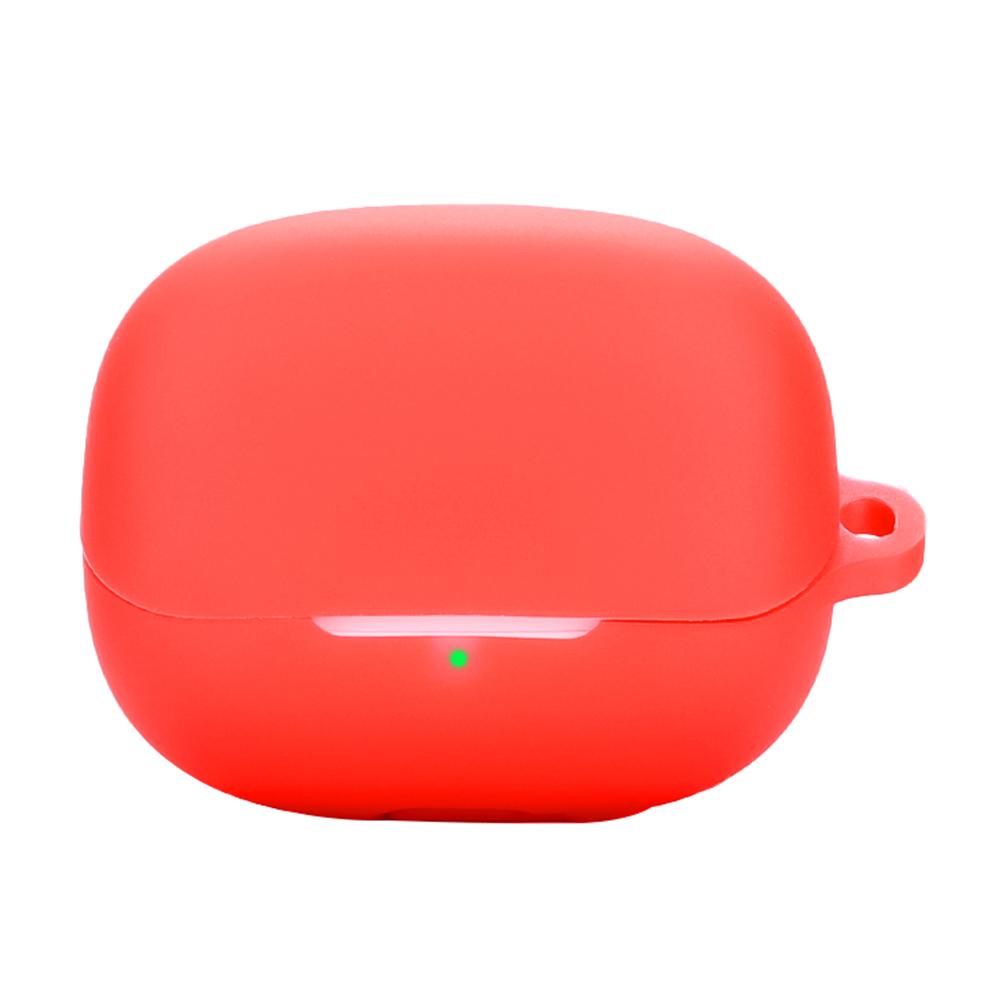 

For Xiaomi Redmi Buds 5 Pro Silicone Case with Anti Lost Buckle Bluetooth-Compatible Earphones Protective Cover Red