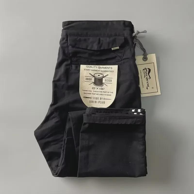 2024 Men's Retro Washed Street Style Durable Overalls - Breathable, Thick, and Slim-Fit Trousers