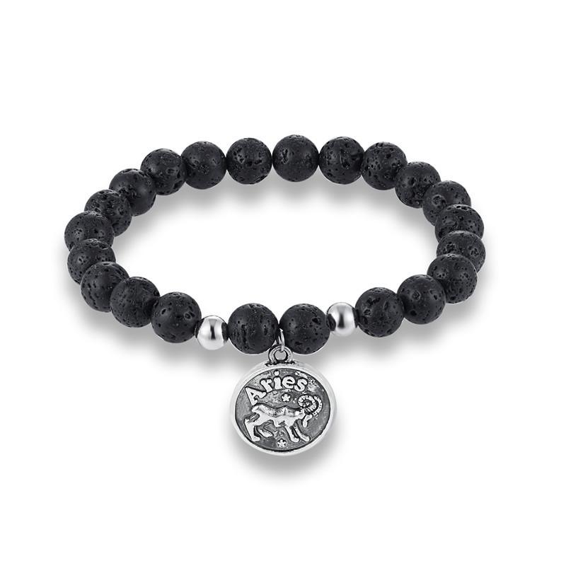 Jewelry Bracelet 12 Constellations With Volcanic Stone Couple Bracelet