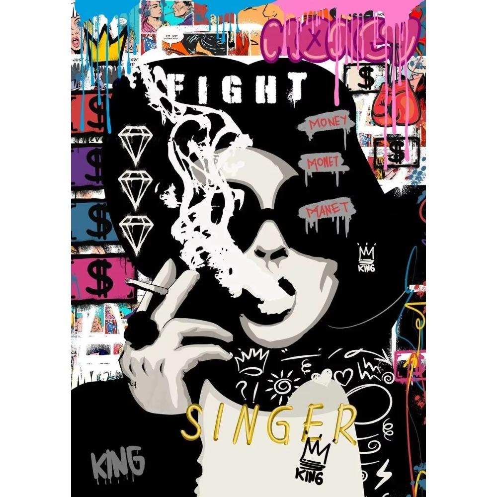 Banksy Abstract Street Graffiti Art Canvas Mona Lisa Monkey Gorilla Posters Prints for Living Room Wall