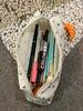 Black Bow Pencil Case  High Value Cute Girl Student Cosmetic Bag Large Capacity Stationery Storage Bag