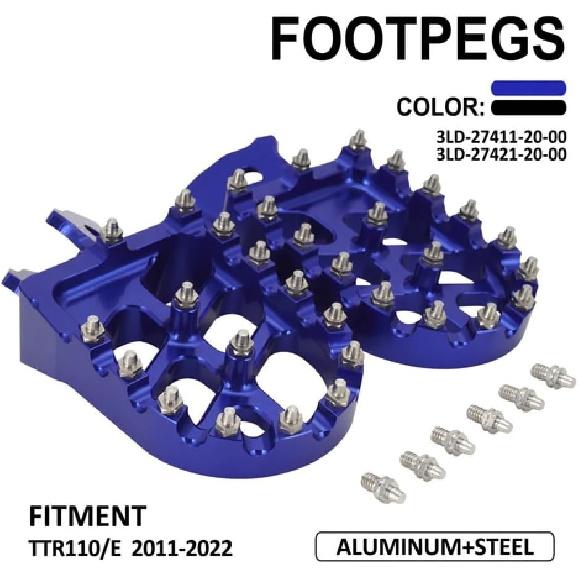 Motorradfußrasten Motorradteile Aluminium CNC Fußraste Fußrasten Fußrastenablagen Für TTR110 TTR110E TTR 110 110E 2011-2020 2011 2022