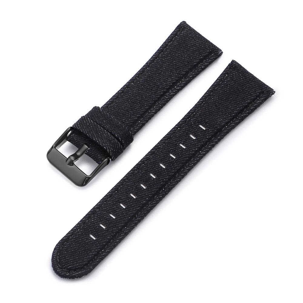 22mm 24mm Denim Pattern Nylon Fabric Watchband for Casio Vintage Universal Soft Watch Band for Seiko Men Women Watch Accessories