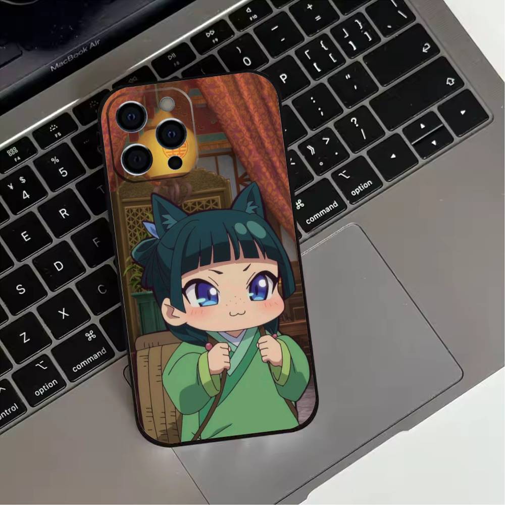 The Apothecary D-Diaries Maomao Phone Case For iPhone 17,16,15,14,13,12,11 Plus,Pro Max,XS,Soft Silicone Black Cover