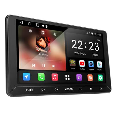 ATOTO A5L Android Displej Navigační systém do auta s bezdrátovým CarPlay Android DSP Zrcadlení HD AI Konverzace GPS Média 10,1palcový Zvuk, Double-DIN &