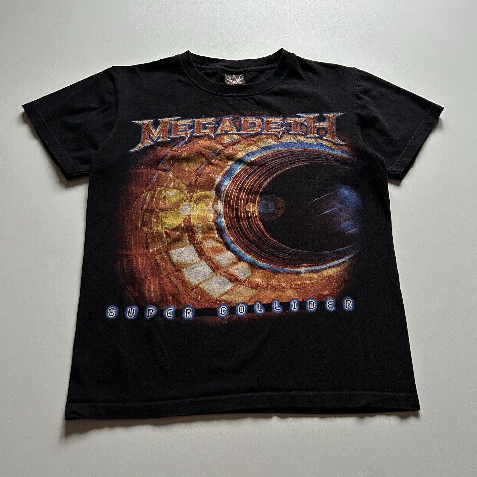 Vintage Megadeth T Shirt Adult XS Faded Black Y2K Band Tee Super Collider Rare Unisex T-Shirt XXXL