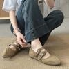 Fashion New Style Women's Fashion Shoes Flats Leather Rhinestone Ballet Shoes for Women Flat Straight Strap Retro Mary Jane Single Shoes