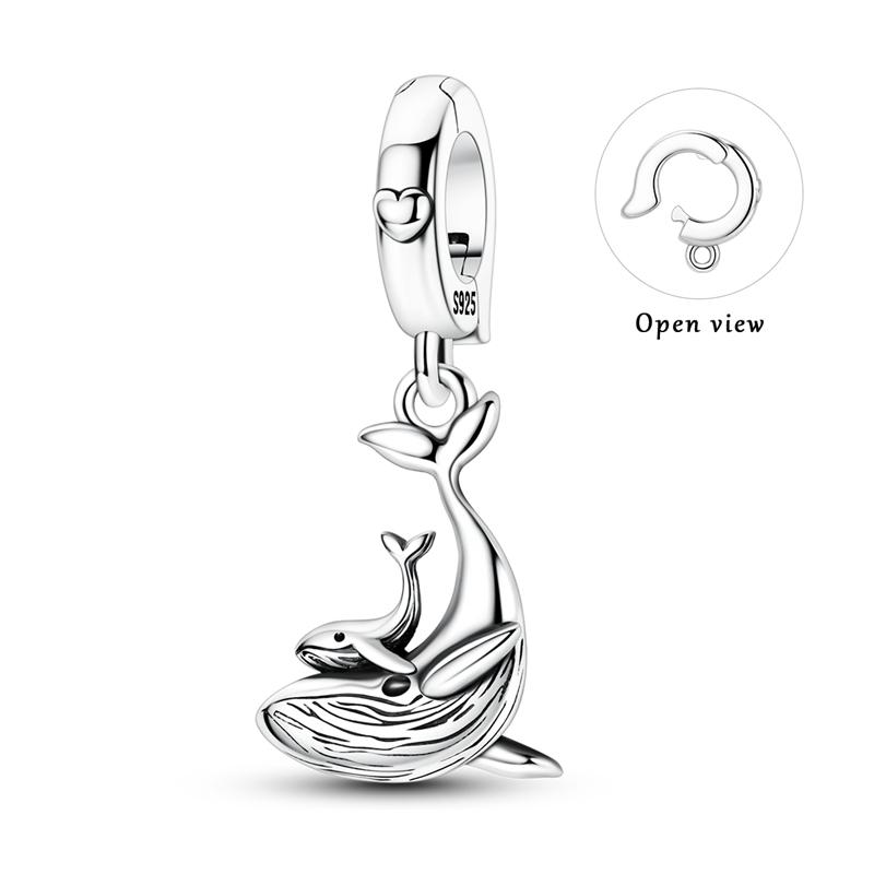 925 Sterling Silver Charms Bead Pendant Butterfly Dog Humpback Bird Firefly Whale Charms Fit Original Bracelet DIY Women Jewelry
