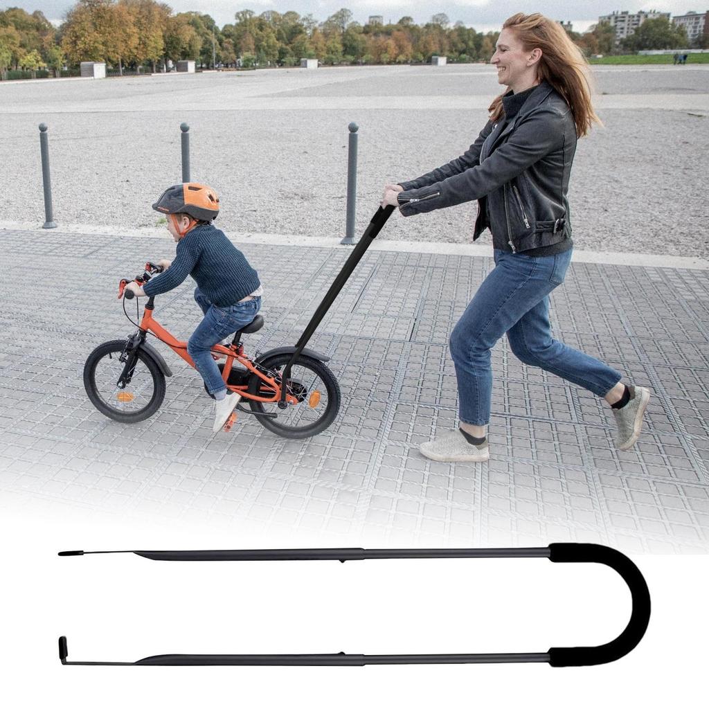 Bike Training Bar Child Cycling Safety Trainer Push Stick, Kids Cycling Riding Balance Teaching Attachment Stick for 3-8 Year
