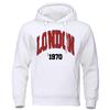 London, Uk 1970 Street Letter Hoodies Mens Hip Hop Street Hoody Crewneck Casual Clothes Oversized Fleece Men Sweatshirt