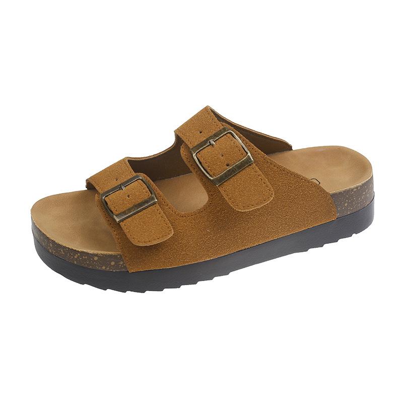 Thick-bottomed Boken slippers women's summer outer wear new casual Mori retro comfortable flat-bottomed outer wear sandals