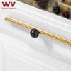 WV European Kitchen Cabinet Handles Knob 192mm Zinc Alloy Black Gold Long Door Handle Drawer Pulls Furnitur Knobs Hardware