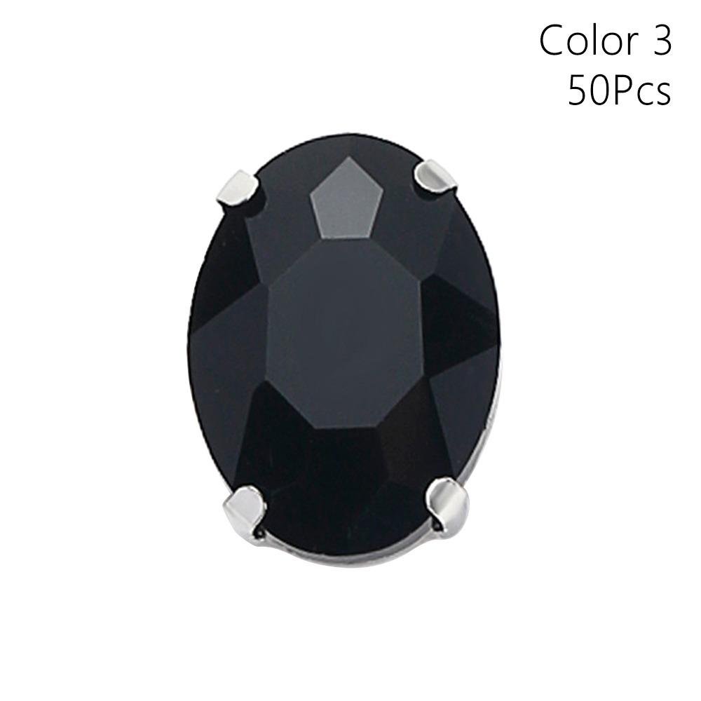 

50 шт./уп. С серебряными лапками, блестящие пришивные стразы, пришивные алмазные бусины, украшение для рукоделия 50Pcs Color 3