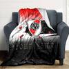 Name Custom River Plate Logo Print Flannel Blanket High Quality Warm Comfortable Cover for All Seasons Perfect for Gifts Home Decor