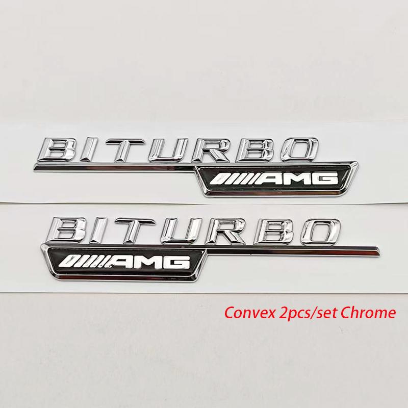 3D ABS Chrom Černý Stylingové Logo Auta Turbo AMG Znak Boční Odznak na Blatník Pro Mercedes Benz Třída AMG Samolepka Příslušenství  z15