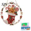 Sunlight Reflecting Ornaments Christmas Faux Diamond Art Ornament, DIY Santa Claus Sun Catcher Kit, Rhinestone Parent Child Interactive Crafts