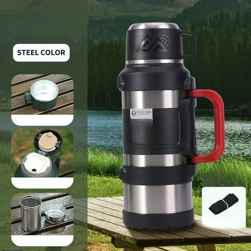 Outdoor 316 Stainless Steel Thermos Thermos Vacuum Travel Pot Household Portable Car Water Cup Sports Water Bottle