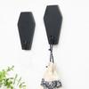 2pc Small Rustic Wall Mount Door Hanger Black Wooden Craft Coffin Key Holder Including Hook Custom Coffin Mug/Key Rack Wall Hook