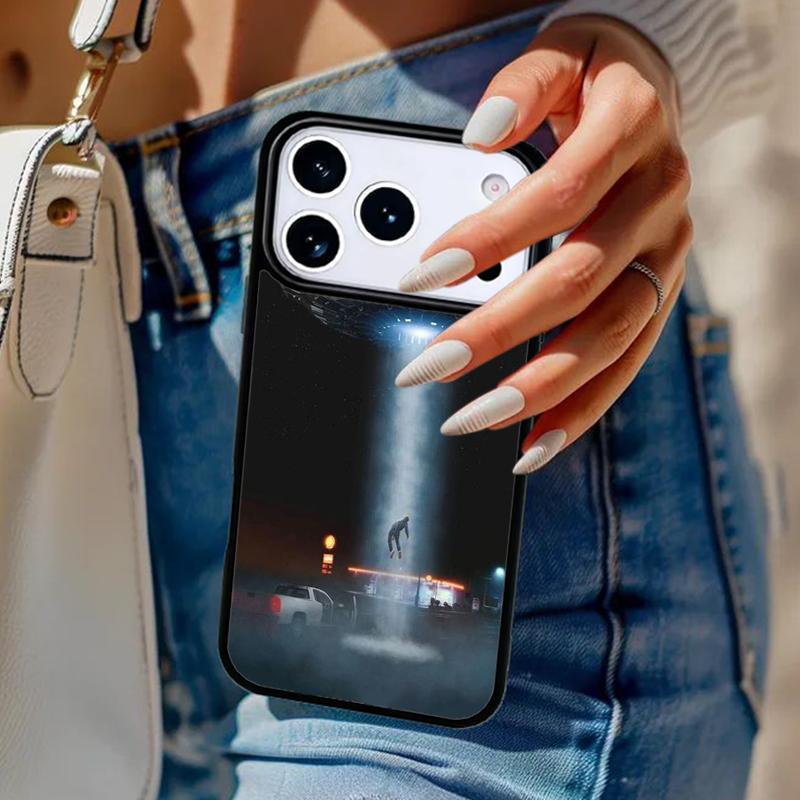 Sky aliens UFO astronauts lovely Phone Case For iPhone 17 Air 14 15 13 12 Max Cover For Apple 16e 11 Pro Max Plus Coque
