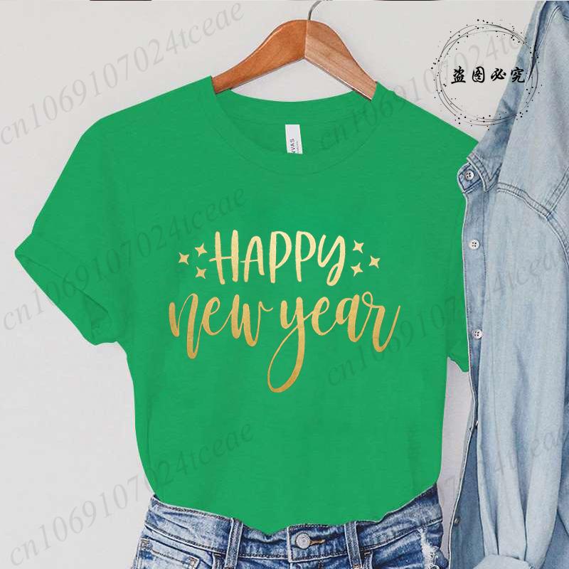 Hello 2026 Happy New Year Crew T-shirt Men's Women Shirts Clothes Casual Fashion Hip Hop Streetwear Tshirt GoodBye 2025 Outfit