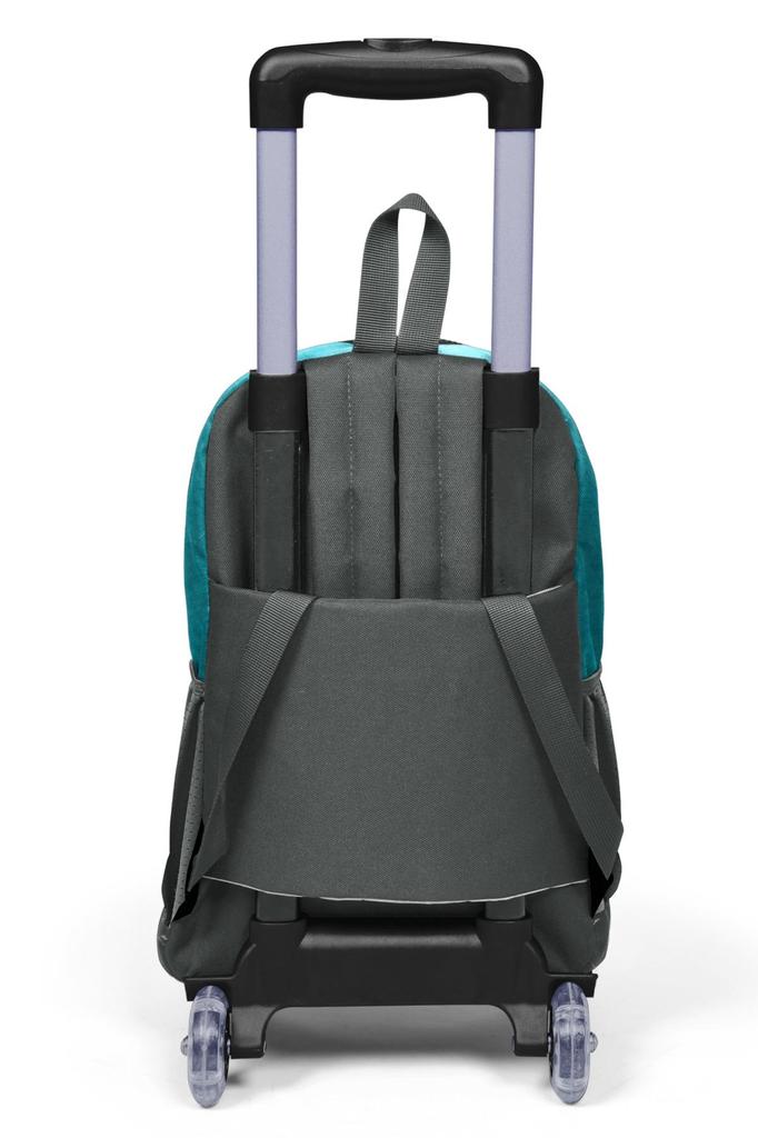 Coral High Kids Türkis Grau Batik Dreifach Fach Trolley Schulrucksack 23968