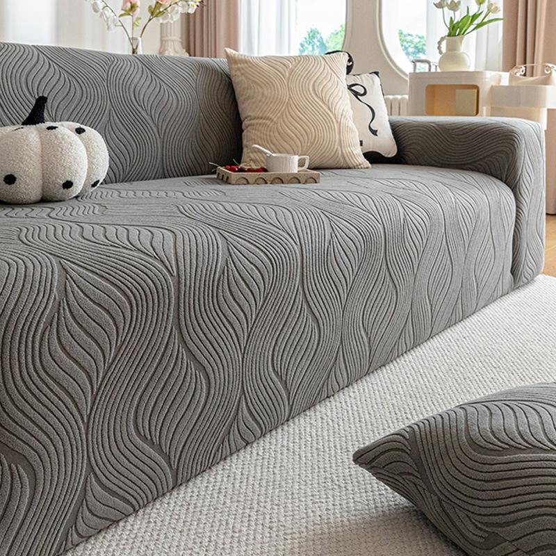 High End Jacquard Velvet Sofa Cover  New All Season Universal All Inclusive Cover Elastic Sofa Protection Cover