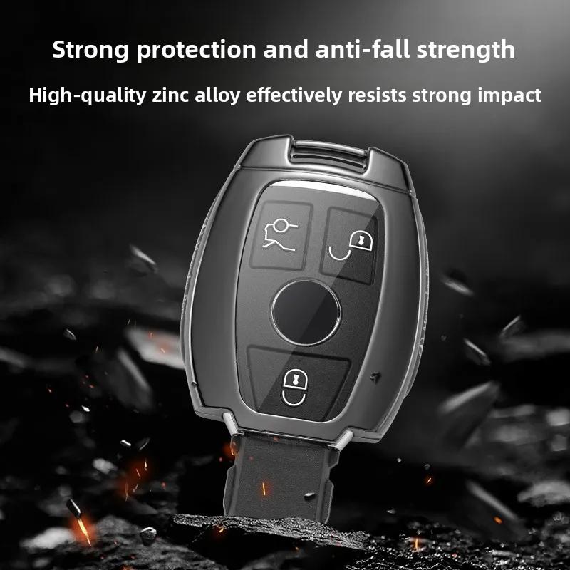PEL5   Car Key Case Cover Key Bag Accessories For Mercedes Benz A B C S Class AMG GLA CLA GLC W176 W221 W204 W205 Shell Fob Keychain