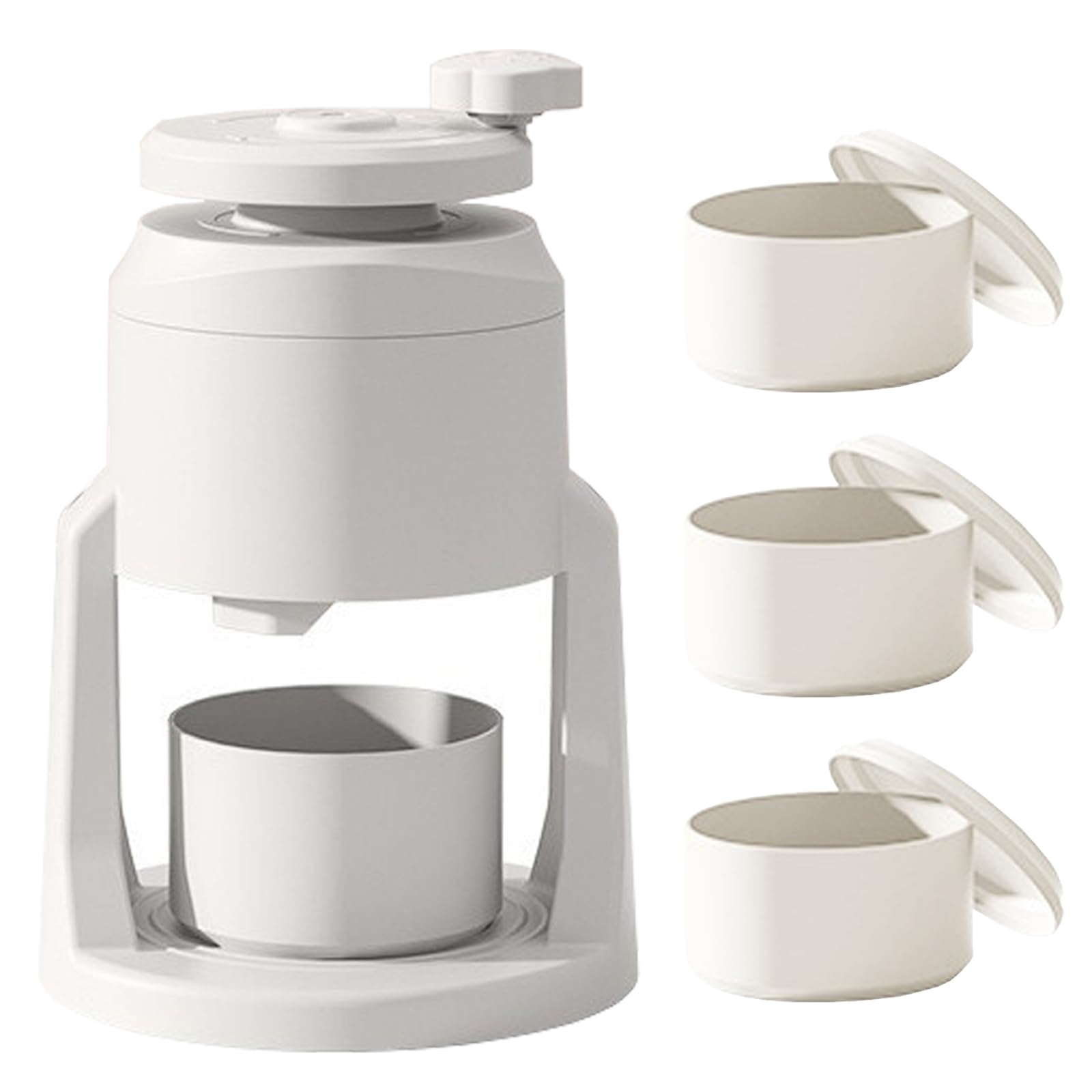 

Manual Shaved Ice Ice Crusher with 4 Ice Rapidly Crushes Ice for Chilled Fluffy and Thick Easy to Make Shaved Easy to Ideal for Home Use Maker, Trays, белый