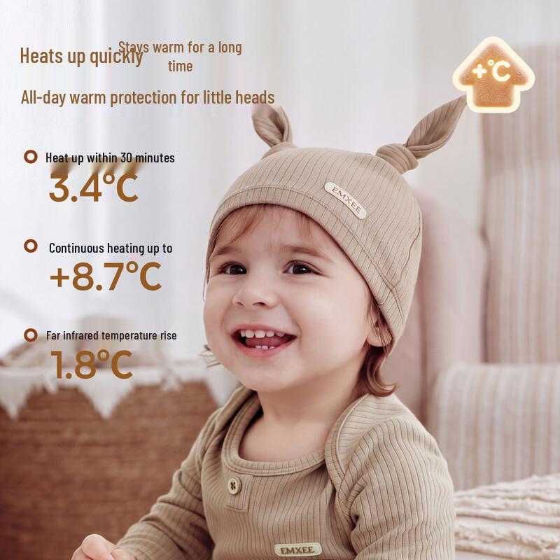 EMXEE Newborn Baby Silk-Linen Wool Fontanelle Hat