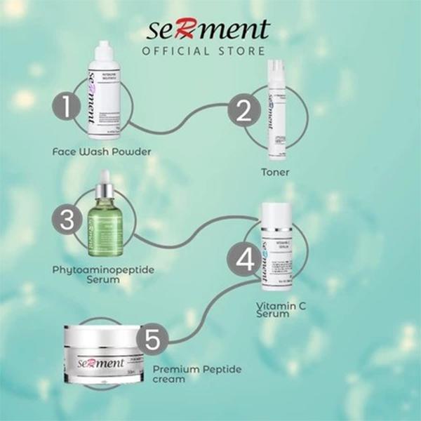SERMENT Lotion Tonique Peptidique Phytoamino 150ml Hydratation forte et équilibre éclaircissant optimal pour la peau
