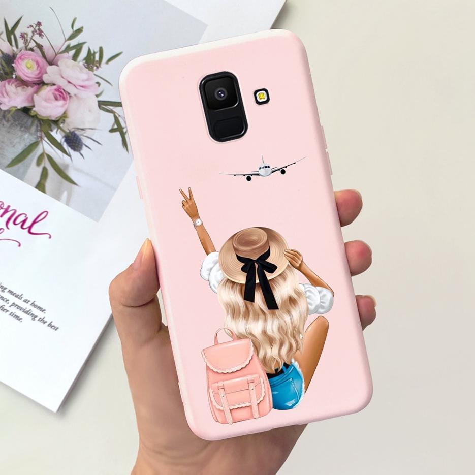For Samsung Galaxy A6 2018 Case SM-A600F Cute Fashion Painted Cover Soft TPU Phone Case For Samsung A6 Plus A6+ 2018 A605F Shell